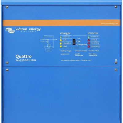 Victron Energy Quattro 5000VA 24-Volt Pure Sine Wave Inverter 120 amp Battery Charger