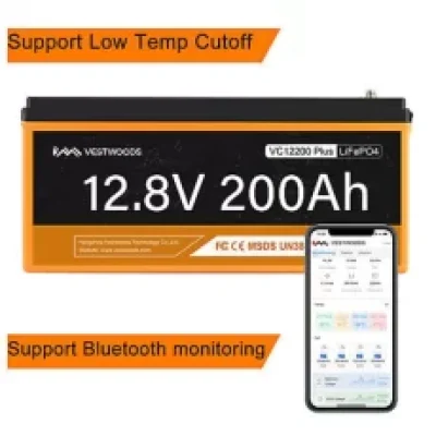 Vestwoods 12V 200Ah LiFePO4 Lithium Battery